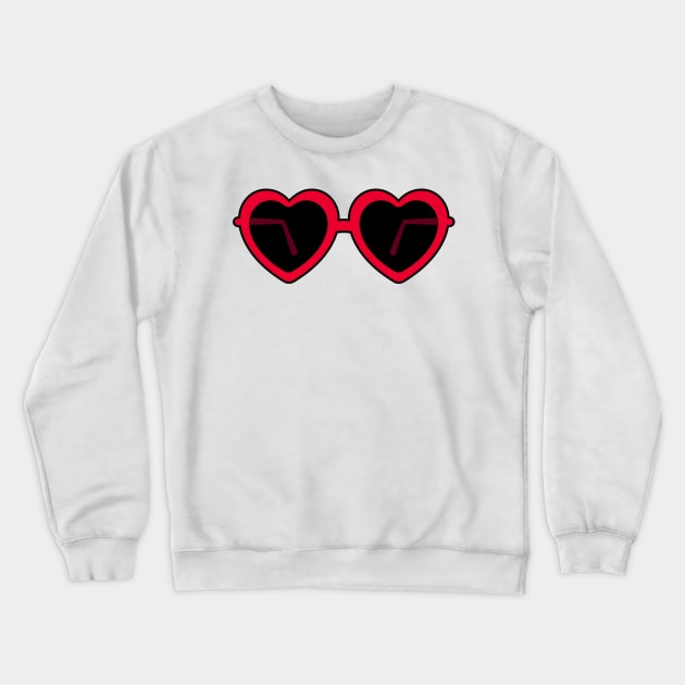 Heart Shaped Sunglasses Crewneck Sweatshirt by Isabelledesign
